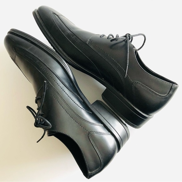 Rockport Black Leather Square Toe Oxfords - Picture 7 of 12